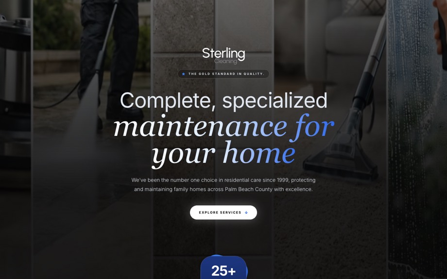 Sterling Cleaning full website homepage